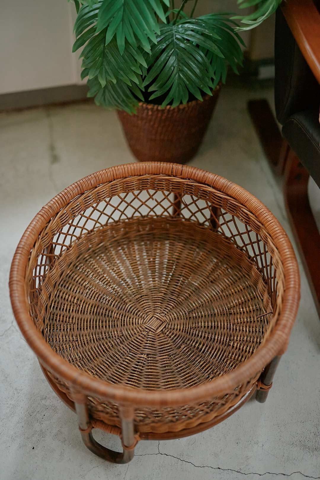 Round Rattan Basket