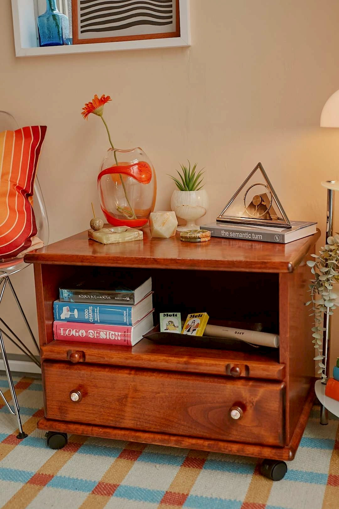Vintage Wood Side Chest