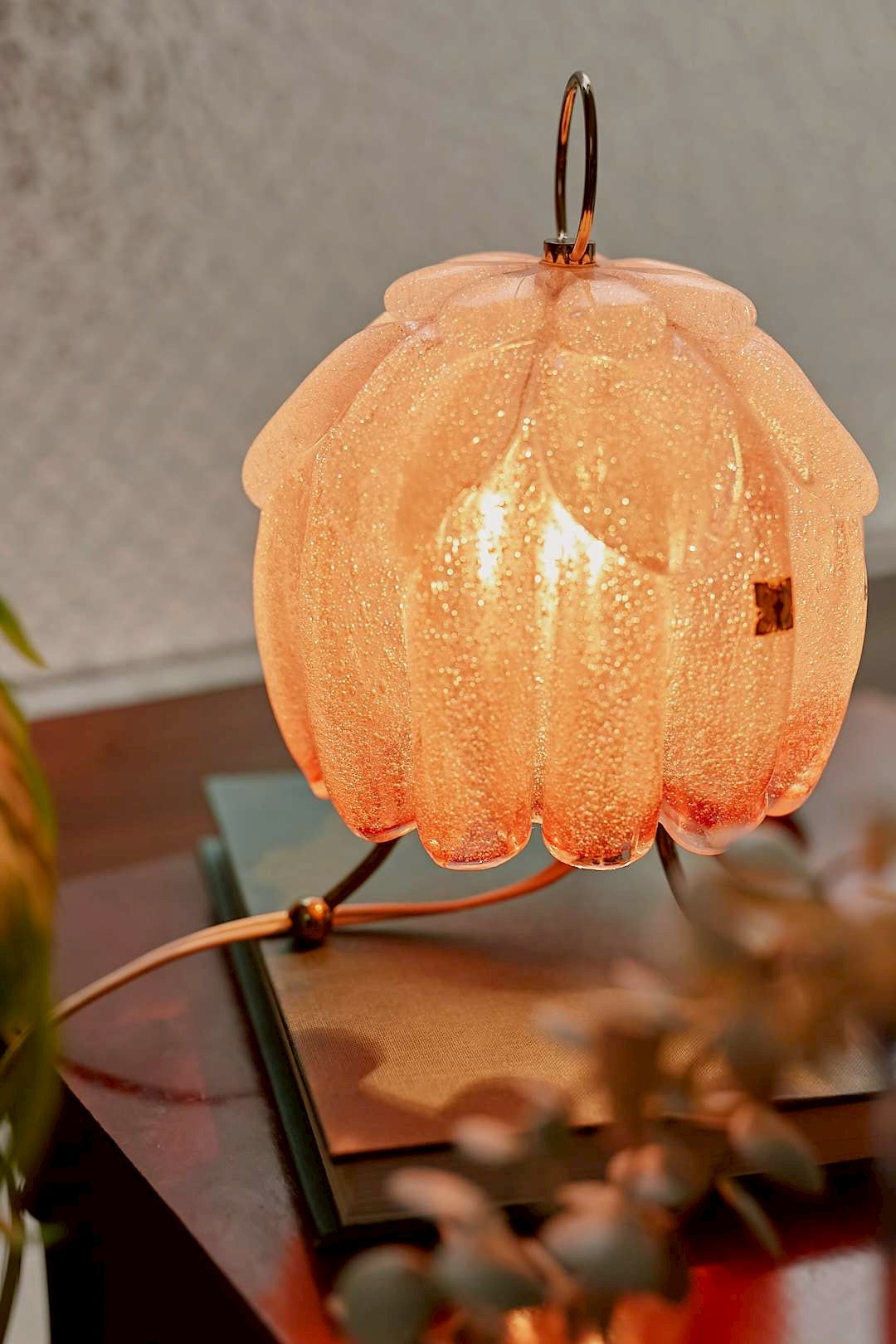 Pink Bubble Glass Lamp