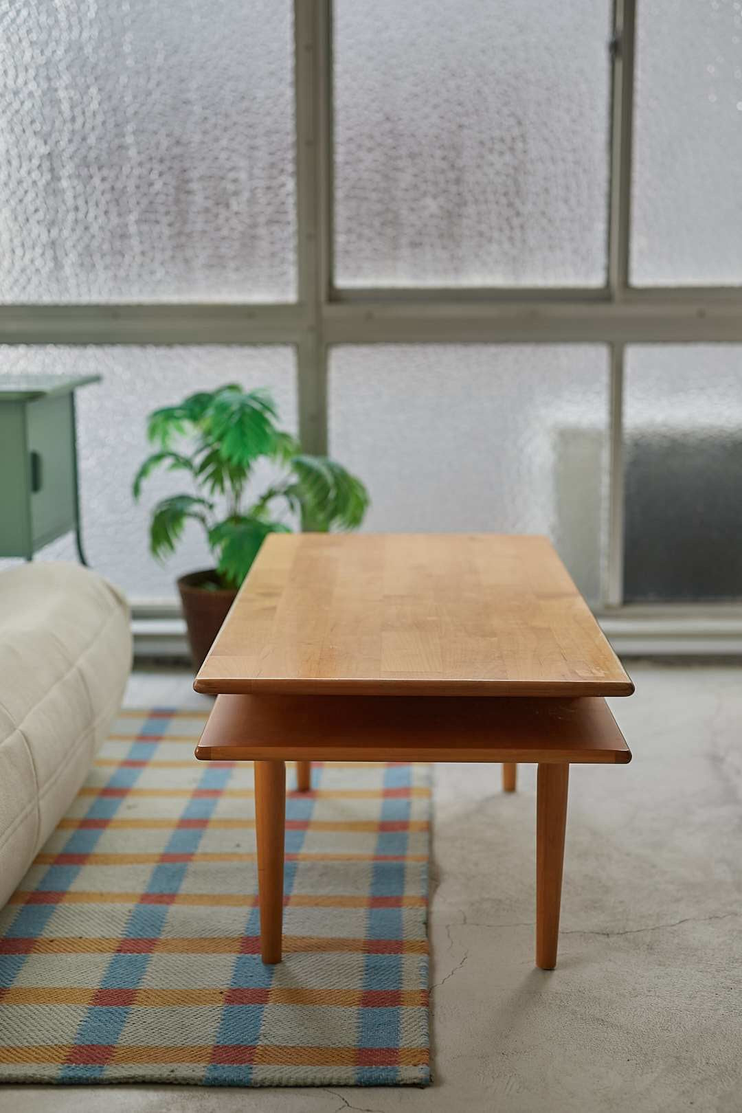 Natural Wood 2tiers Low Table