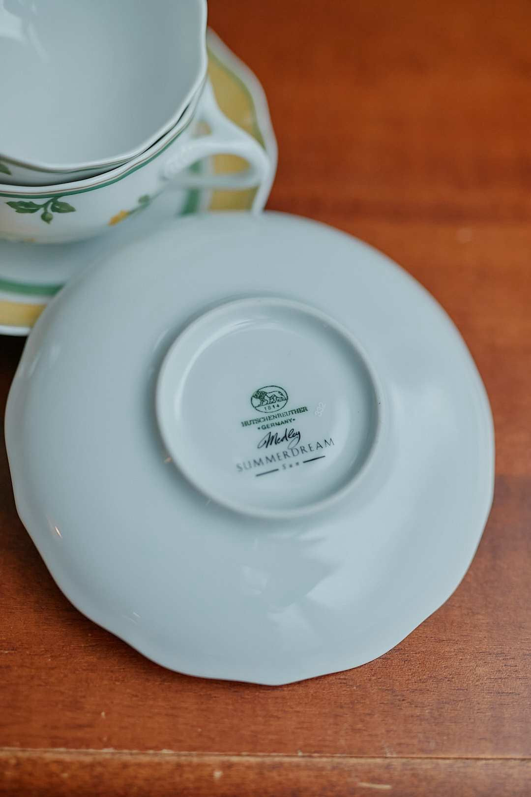 Hutschenreuther Yellow Flower Cup & Saucer