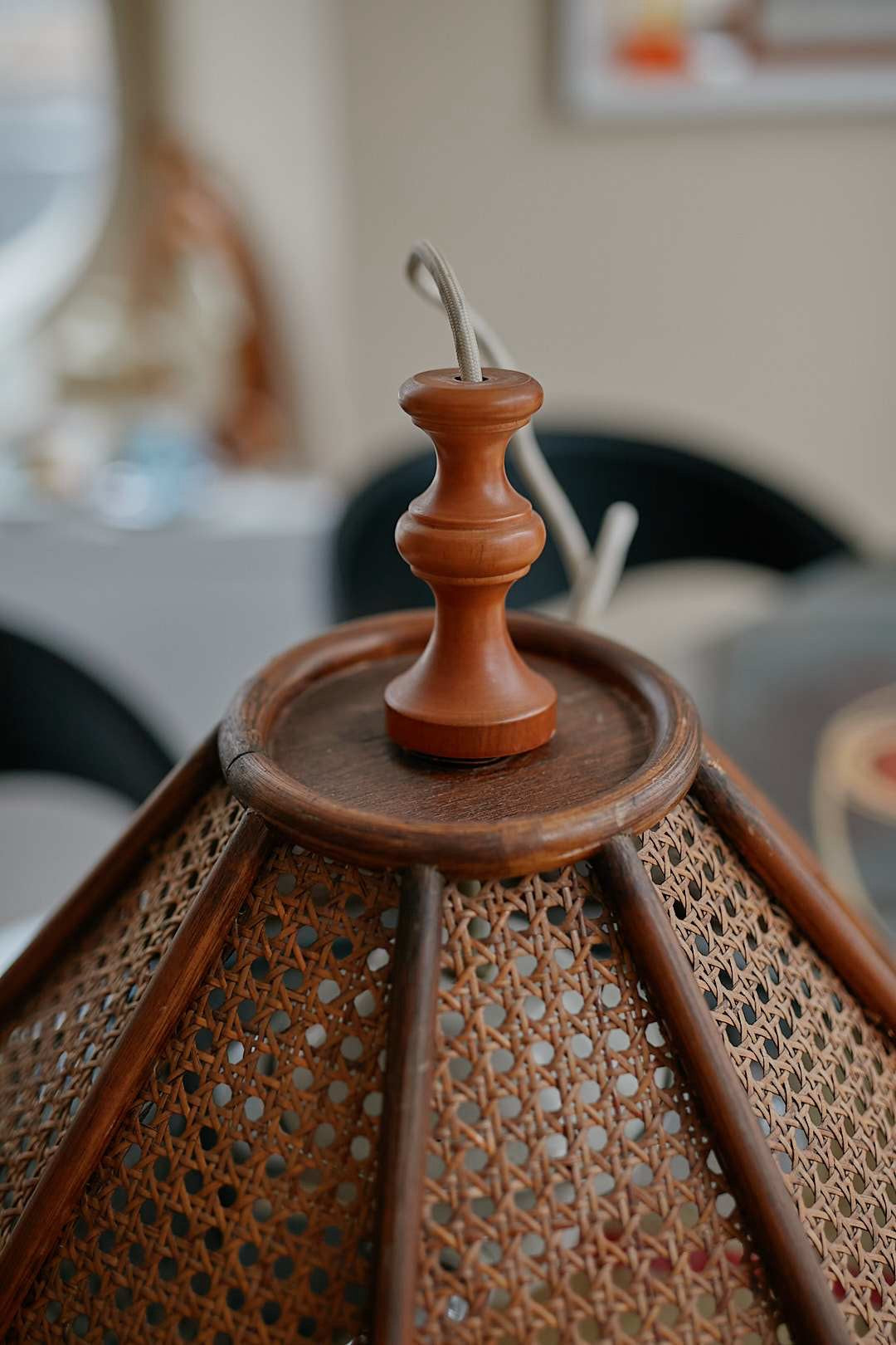 Rattan pendant light