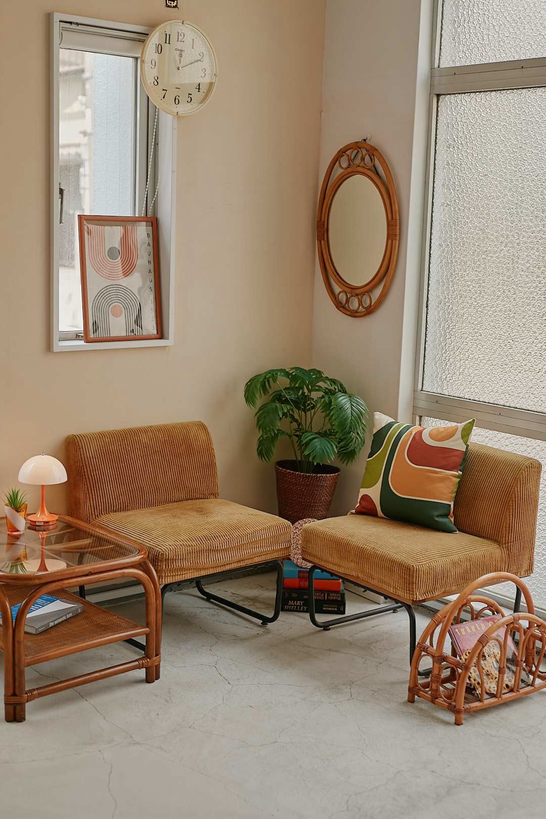 Mustard Corduroy Separate Sofa