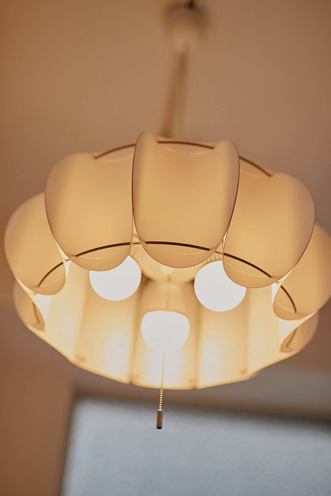White Pumpkin Pendant Light
