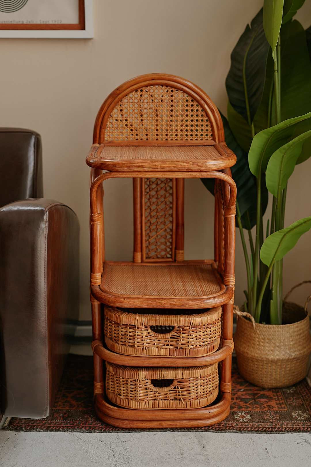 Rattan Arch Design Shelf