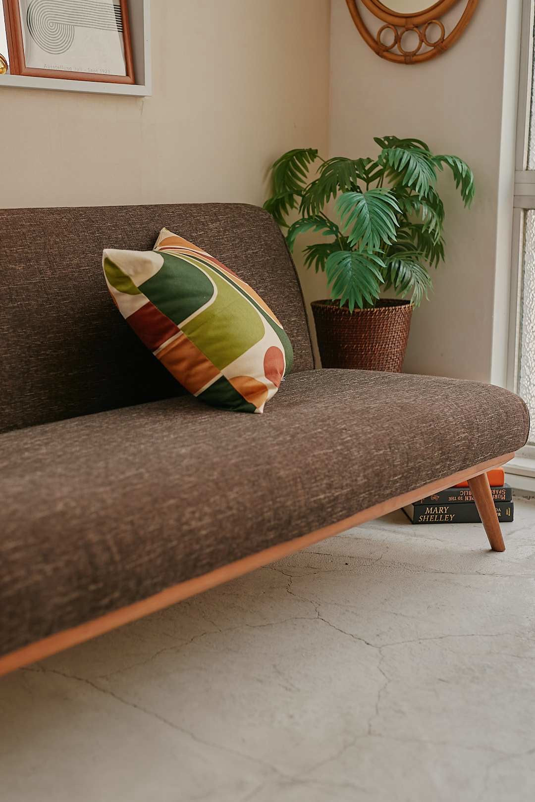 unico Walnut frame sofa