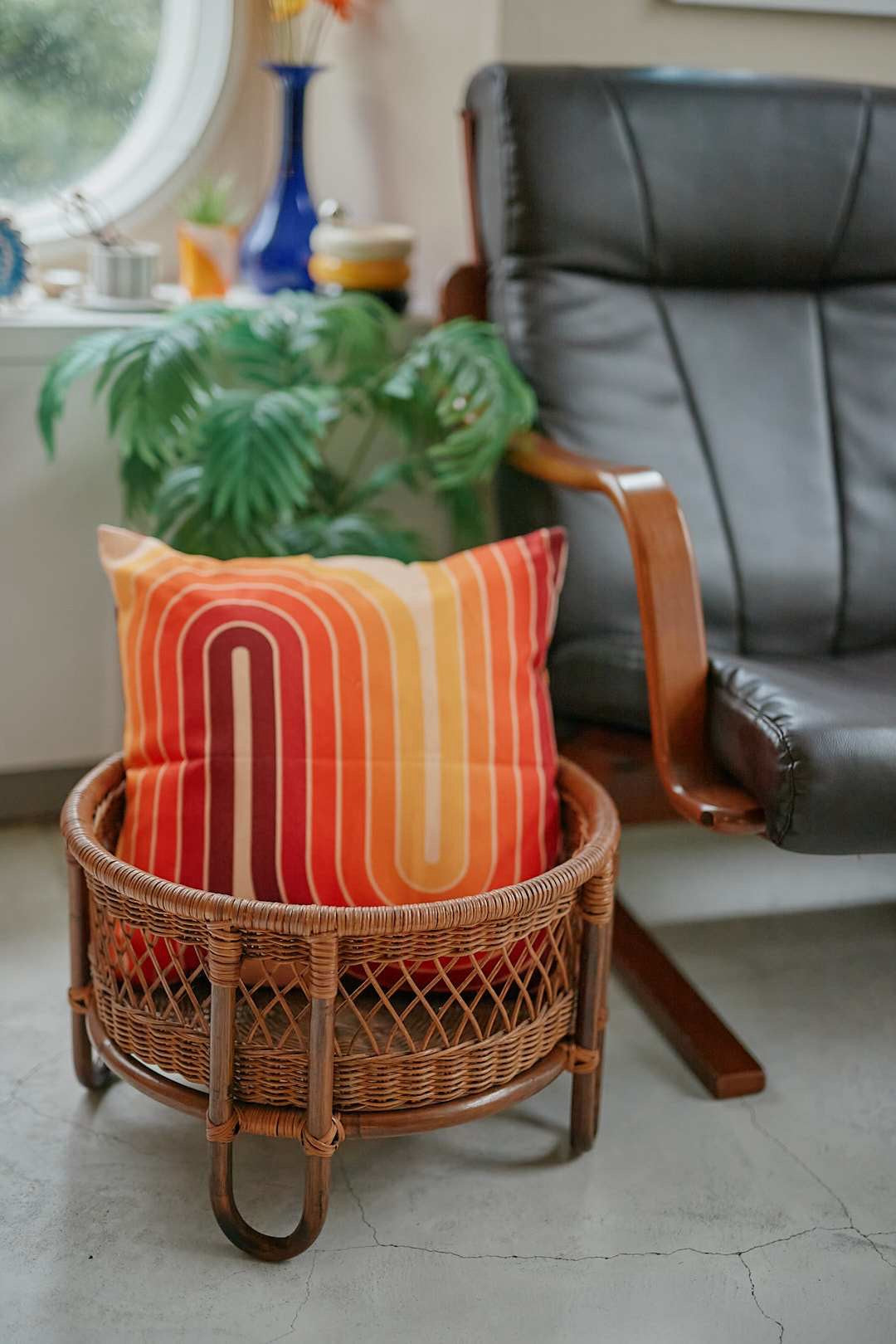 Round Rattan Basket
