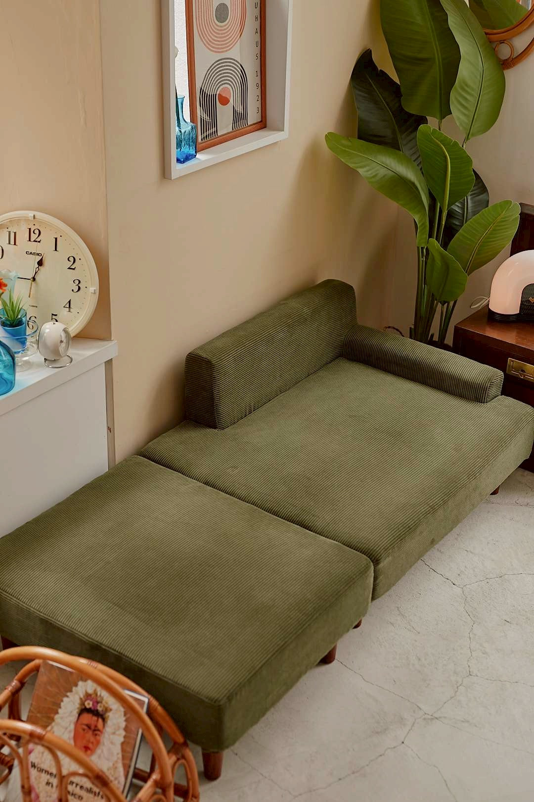 Olive Corduroy Sofa