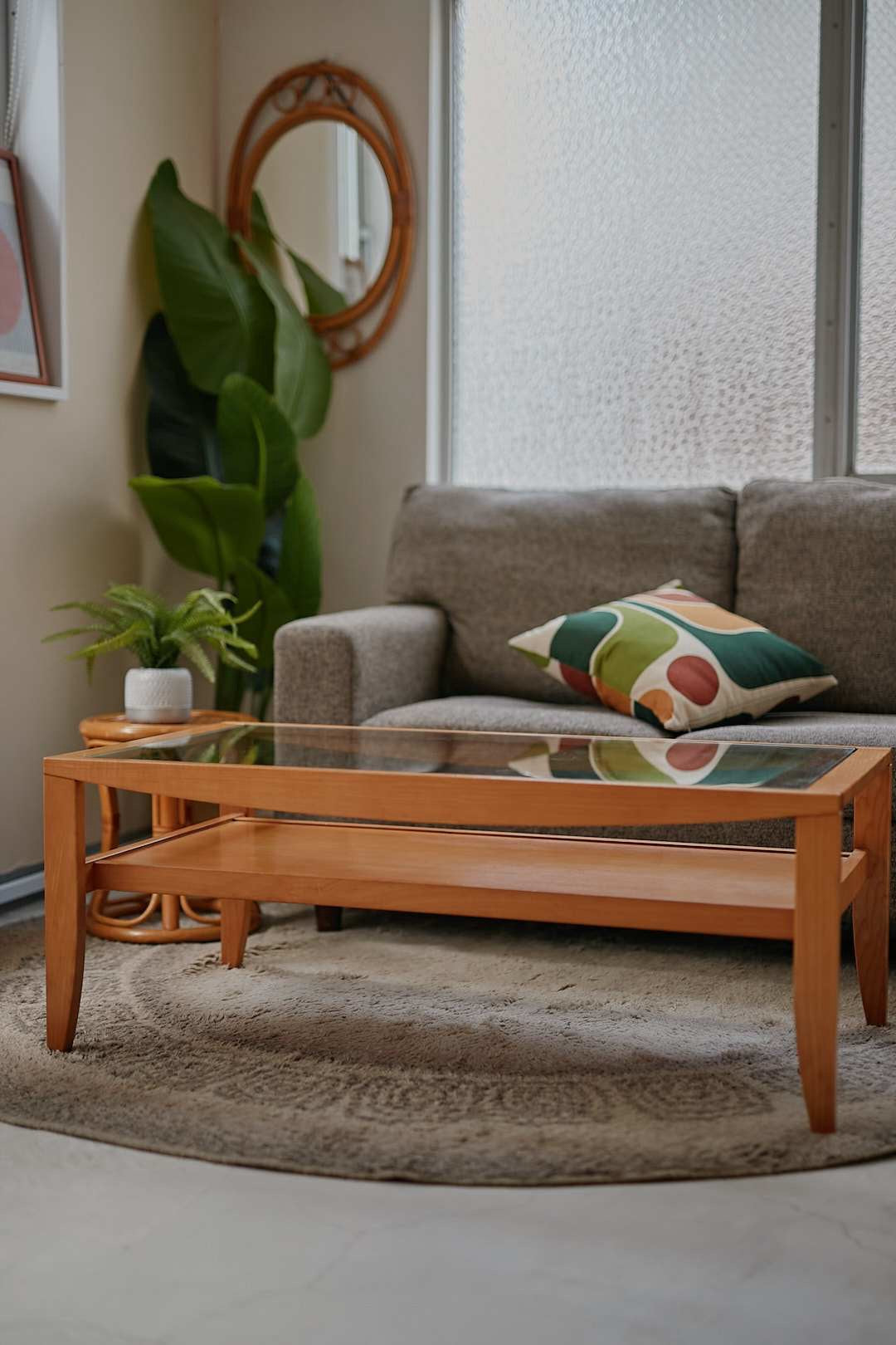 KOSUGA Glass Top Coffee Table