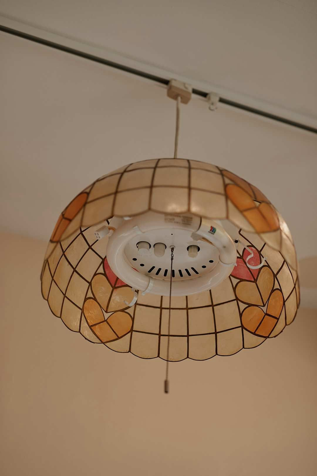 Capiz Heart Pendant Light