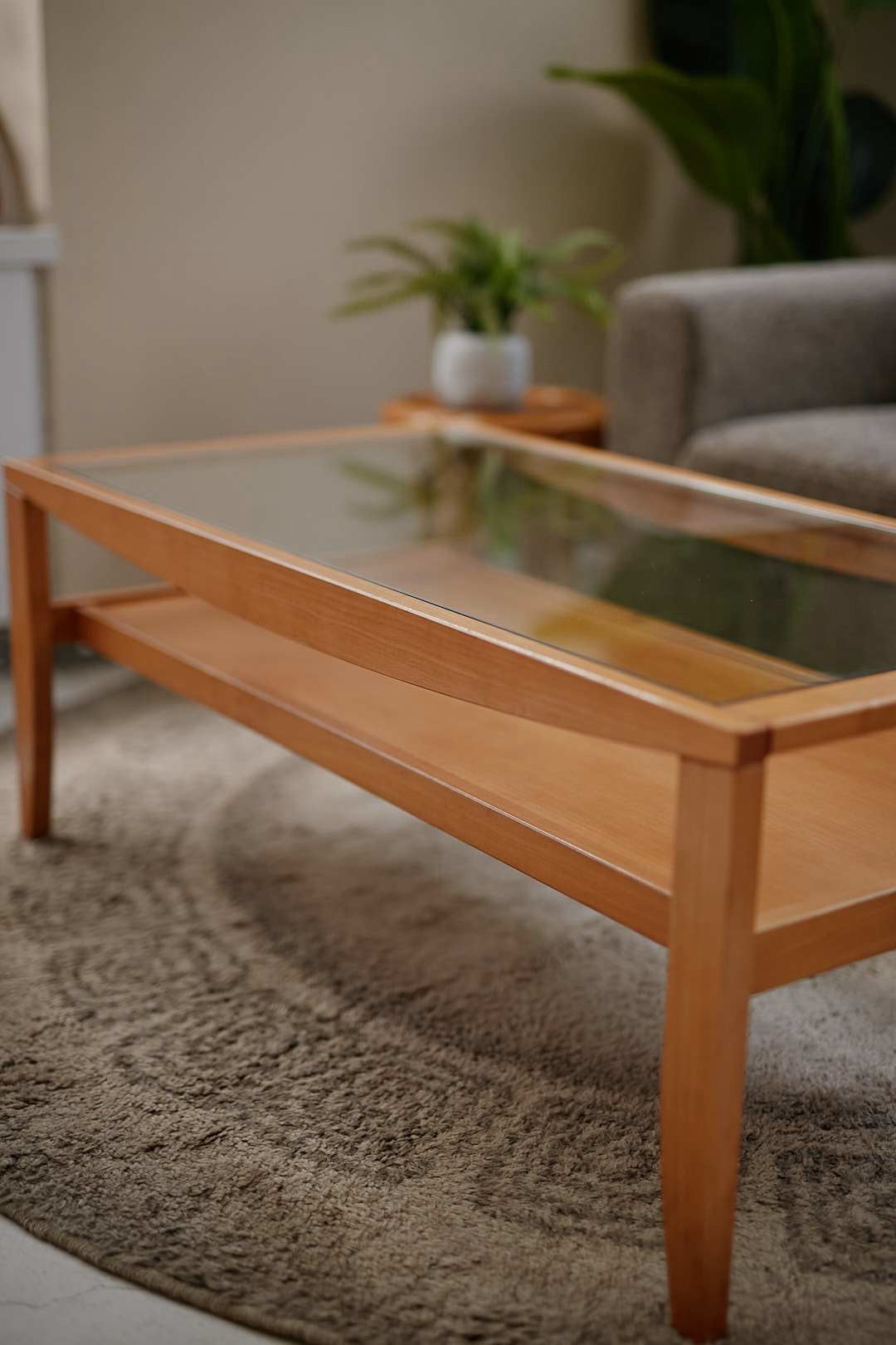 KOSUGA Glass Top Coffee Table