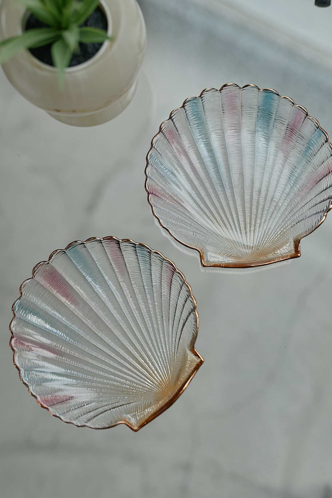 Pastel Shell Glass Tray