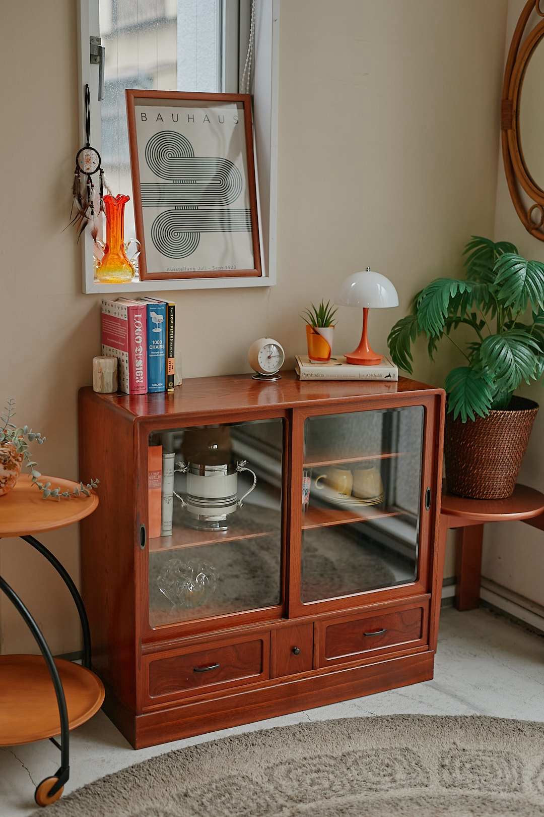 Wood Sliding Glass Cabinet