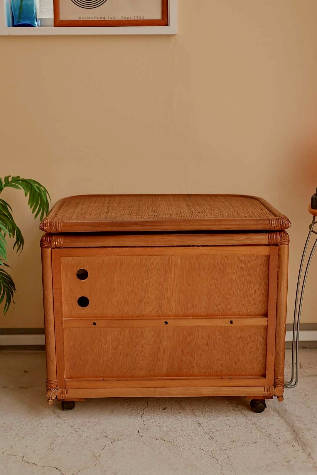 Rattan low cabinet