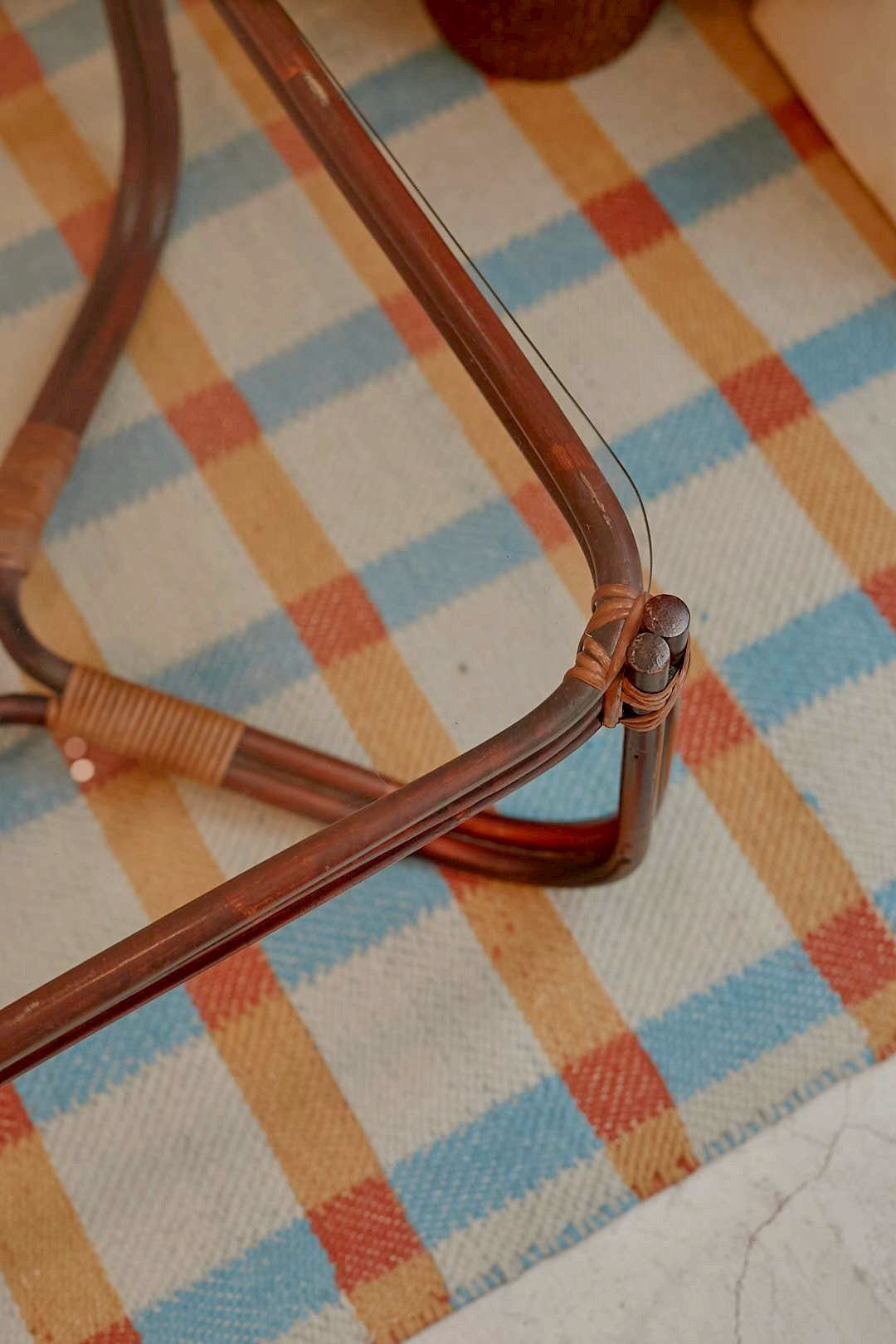 Arch Rattan Glass Table
