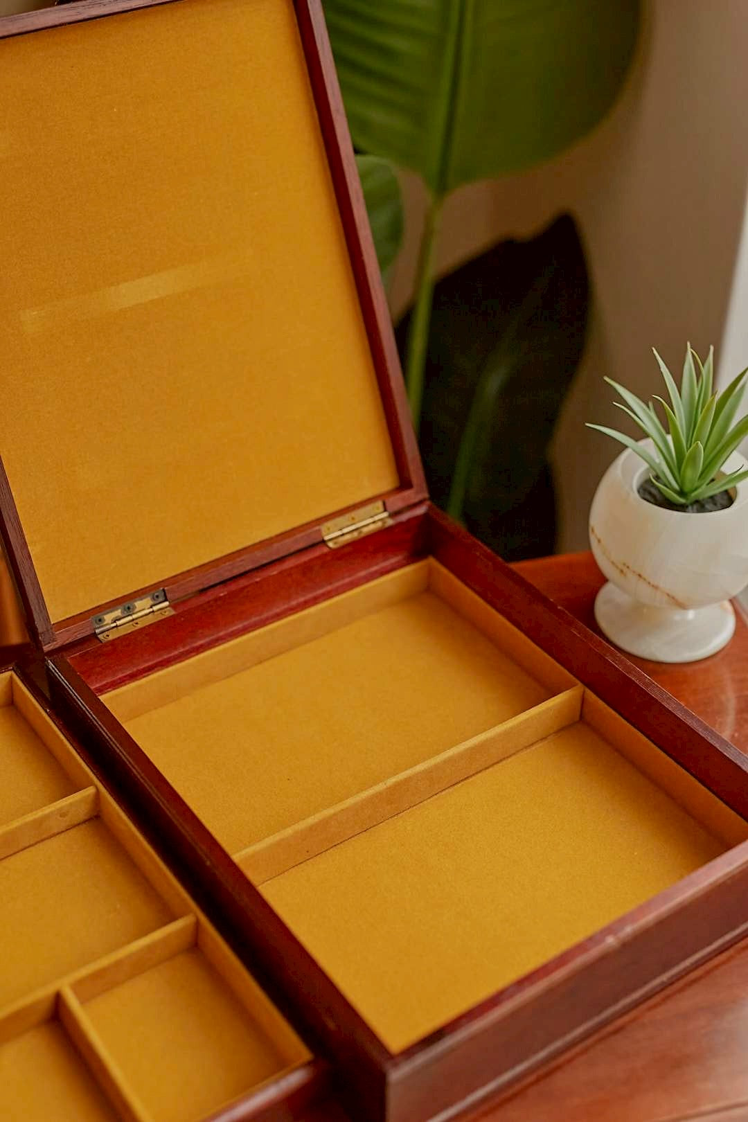 Flower fabric jewelry box