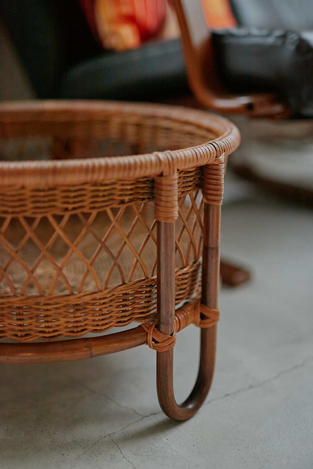Round Rattan Basket