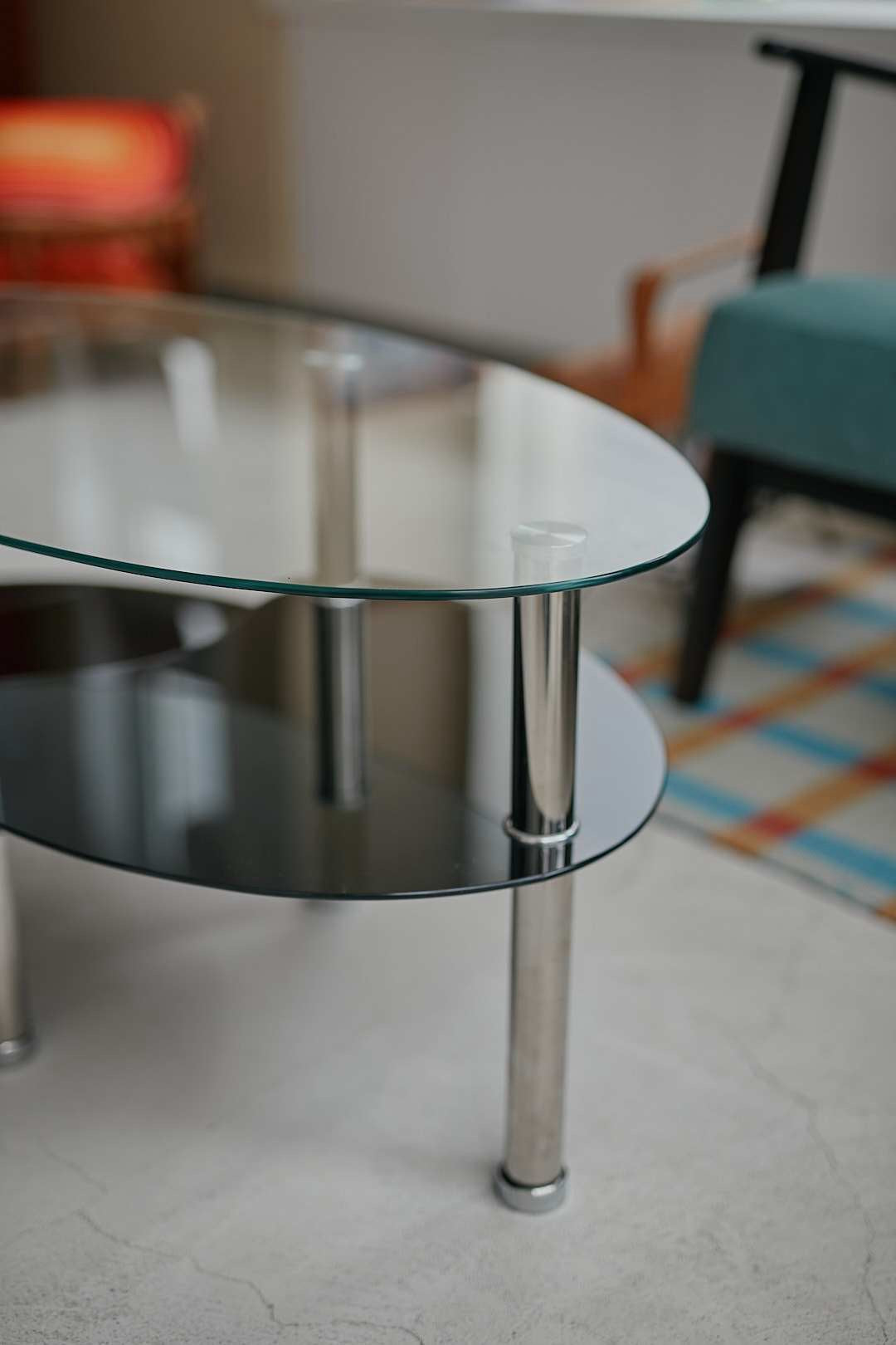Black Layer Glass Table