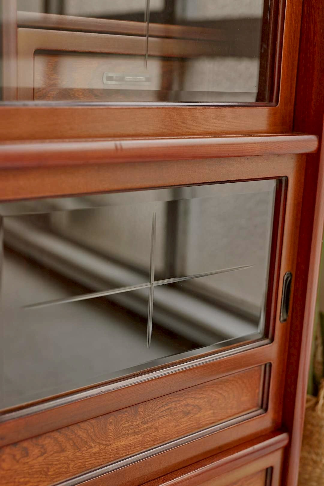 Modern cross glass cabinet