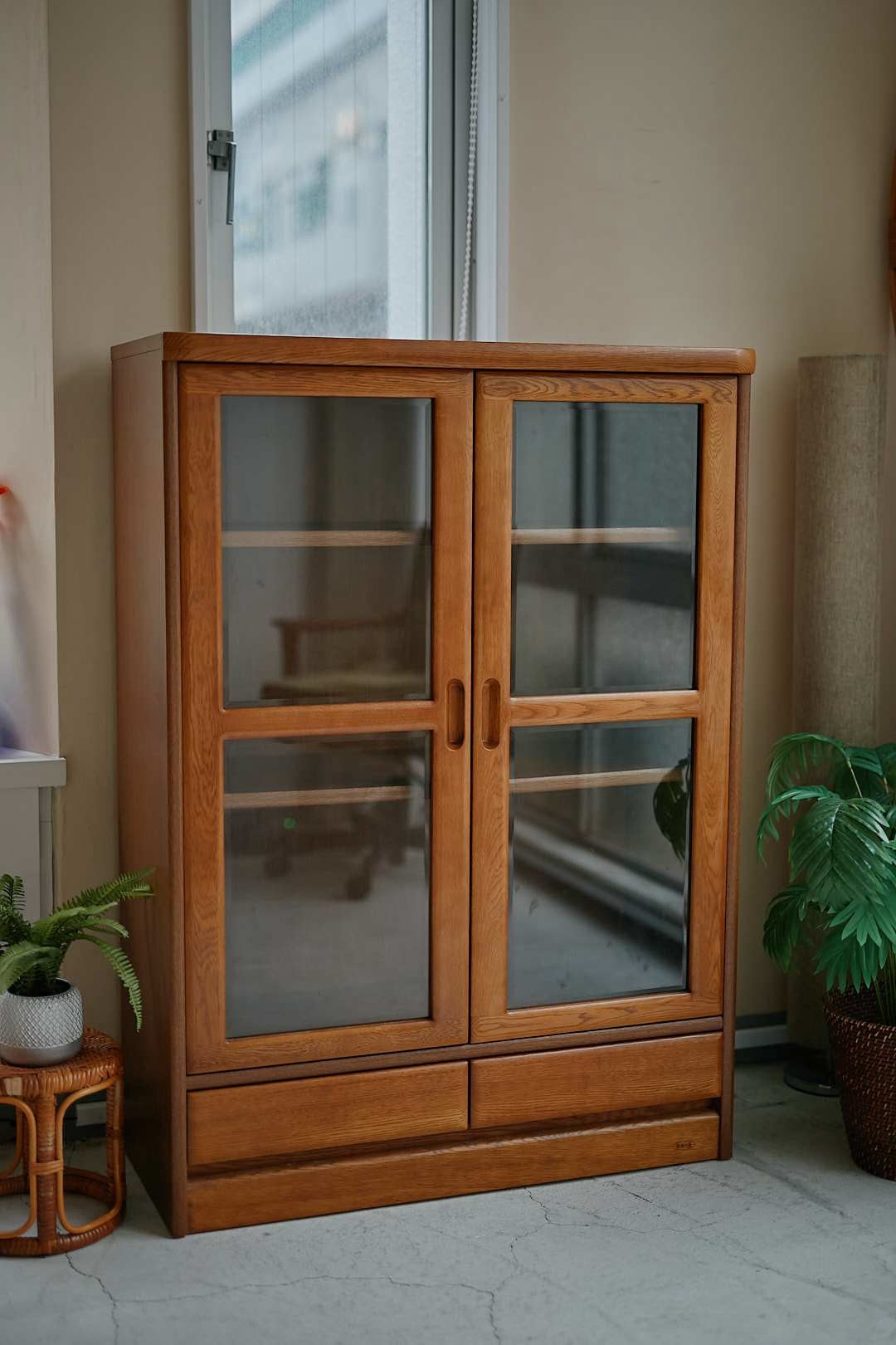 浜本工芸 Natural Oak Glass Shelf