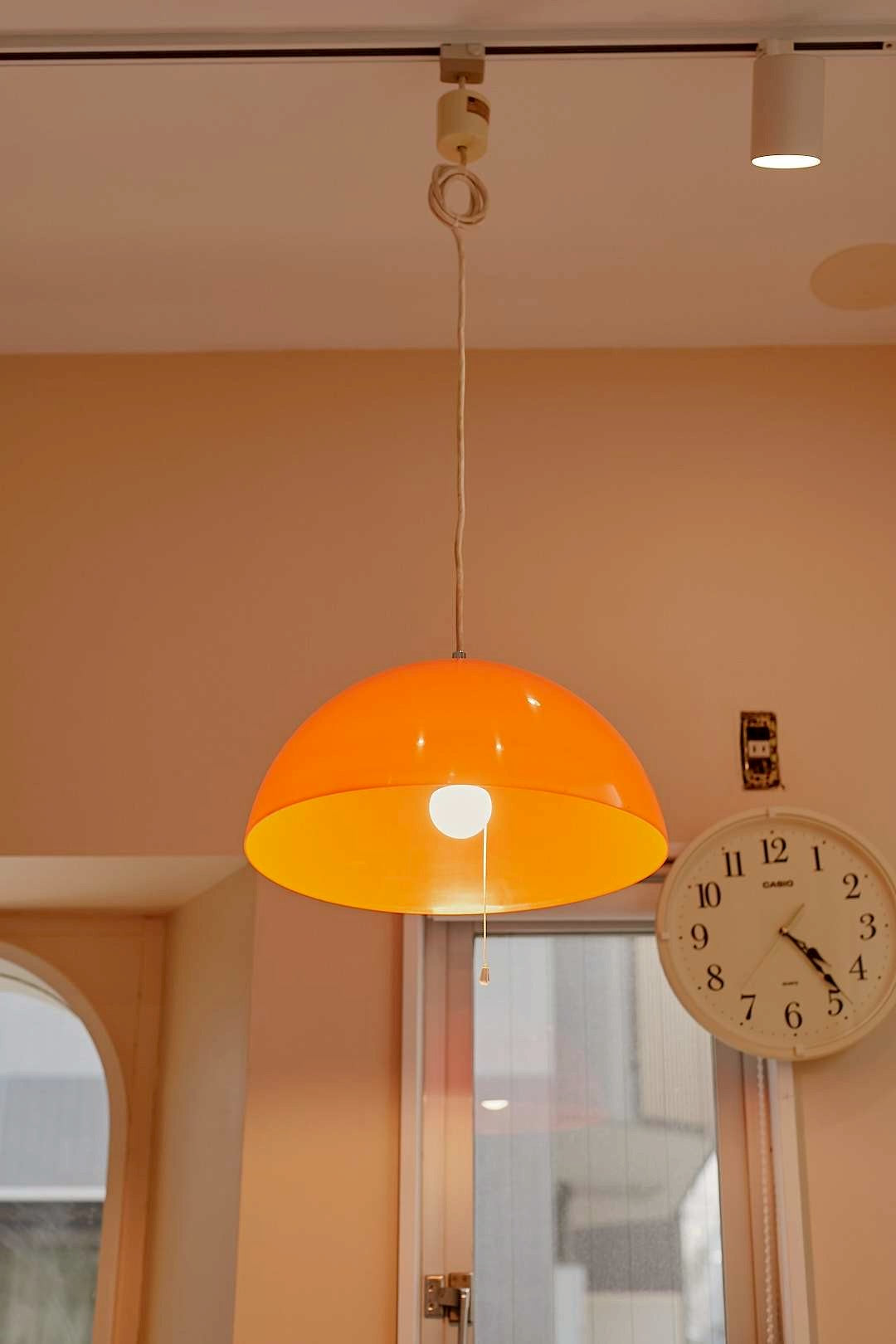 Orange pendant light
