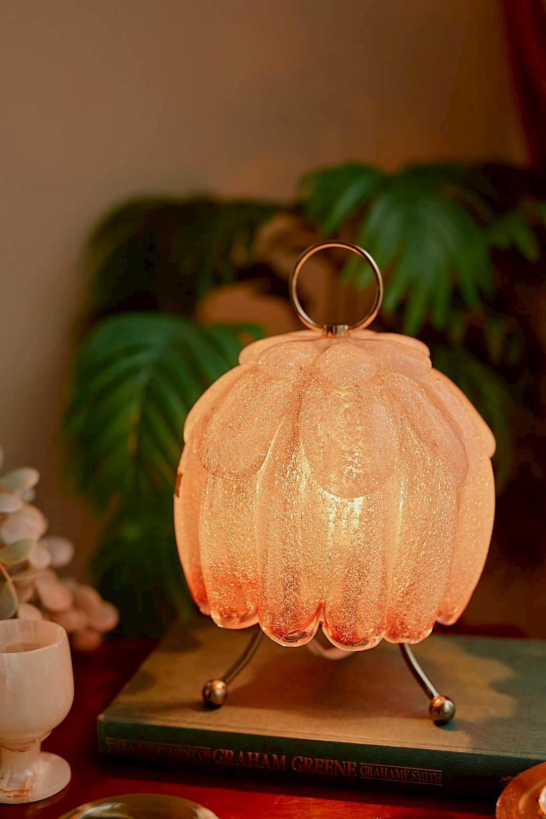Pink Bubble Glass Lamp