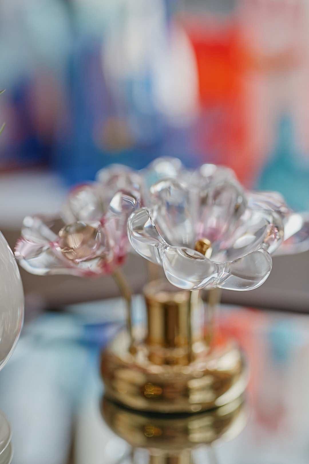 HOYA Crystal フラワーガラスランプ