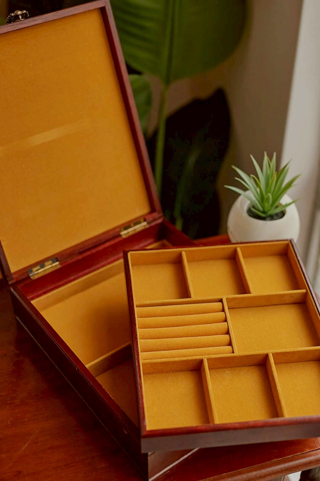 Flower fabric jewelry box