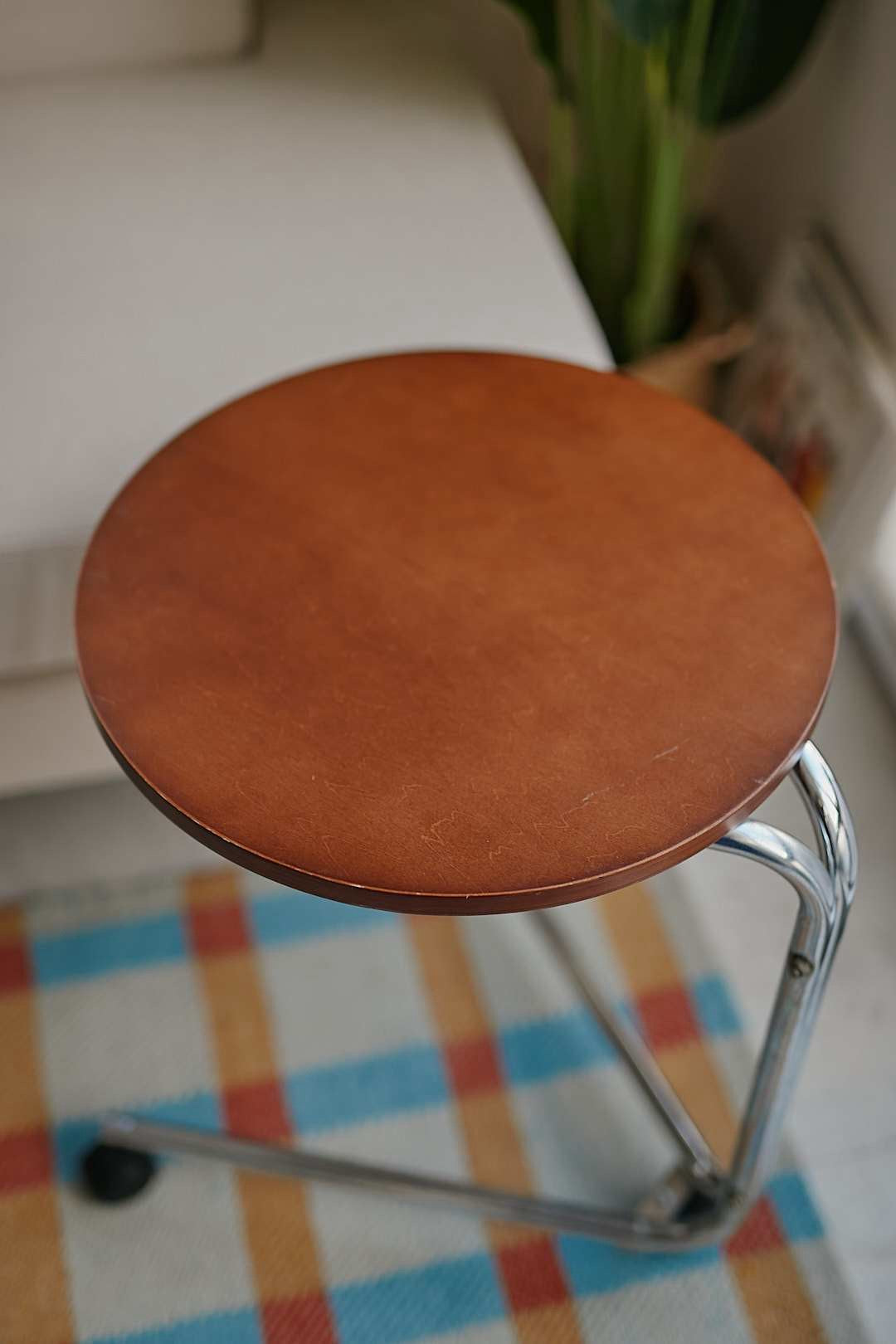 Wood Caster Side Table
