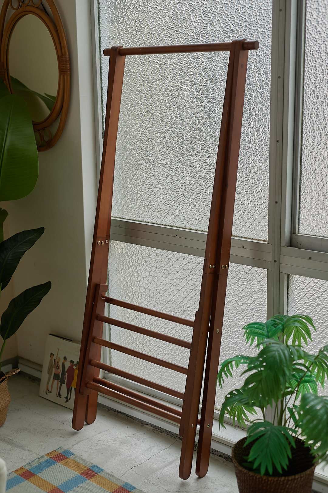Folding Wooden Clothes Rack