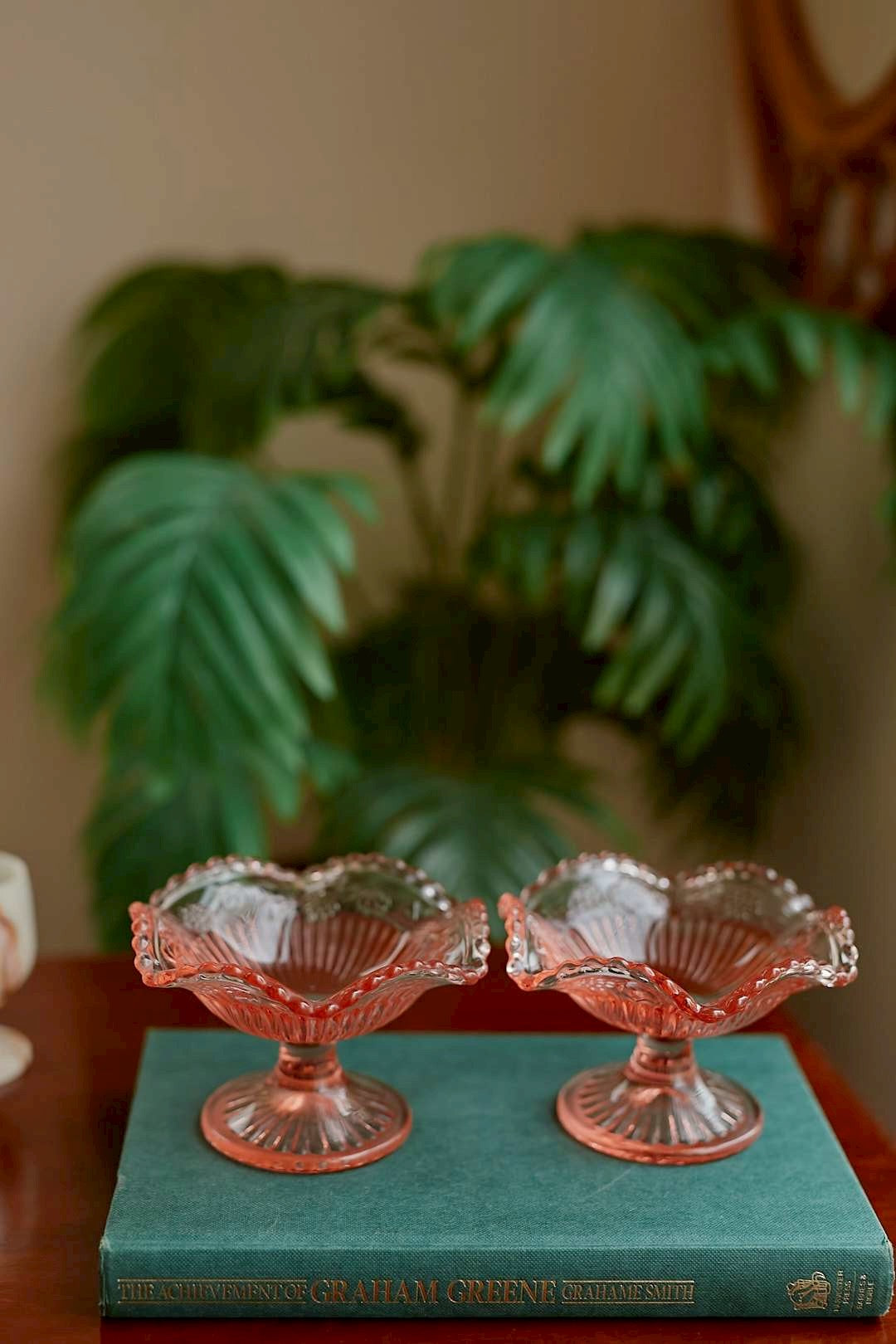 Rose Glass Compote