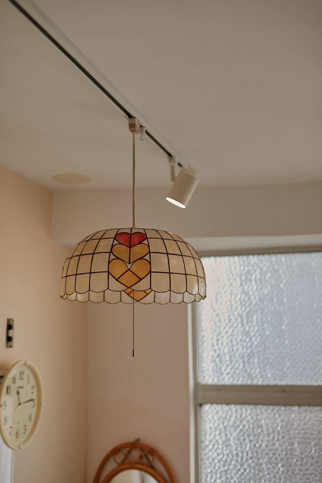 Capiz Heart Pendant Light