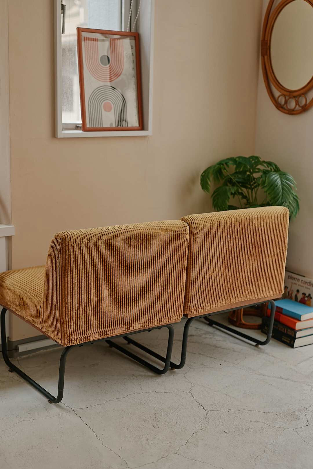 Mustard Corduroy Separate Sofa