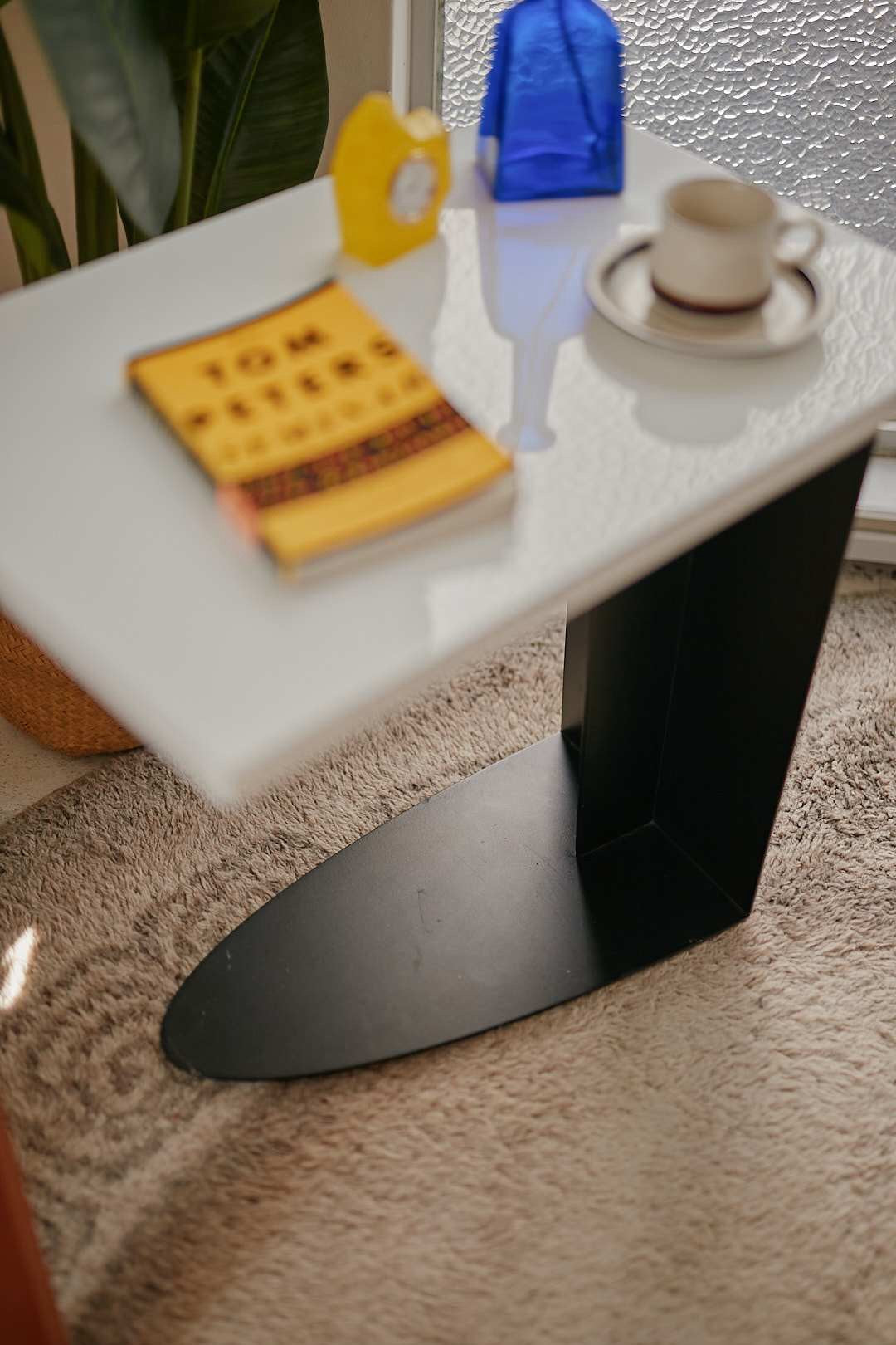 Postmodern White Side Table