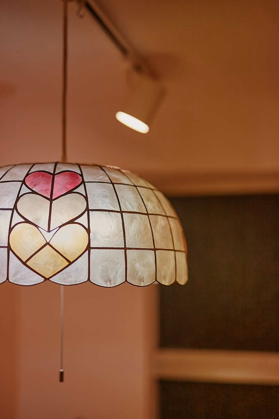 Capiz Heart Pendant Light