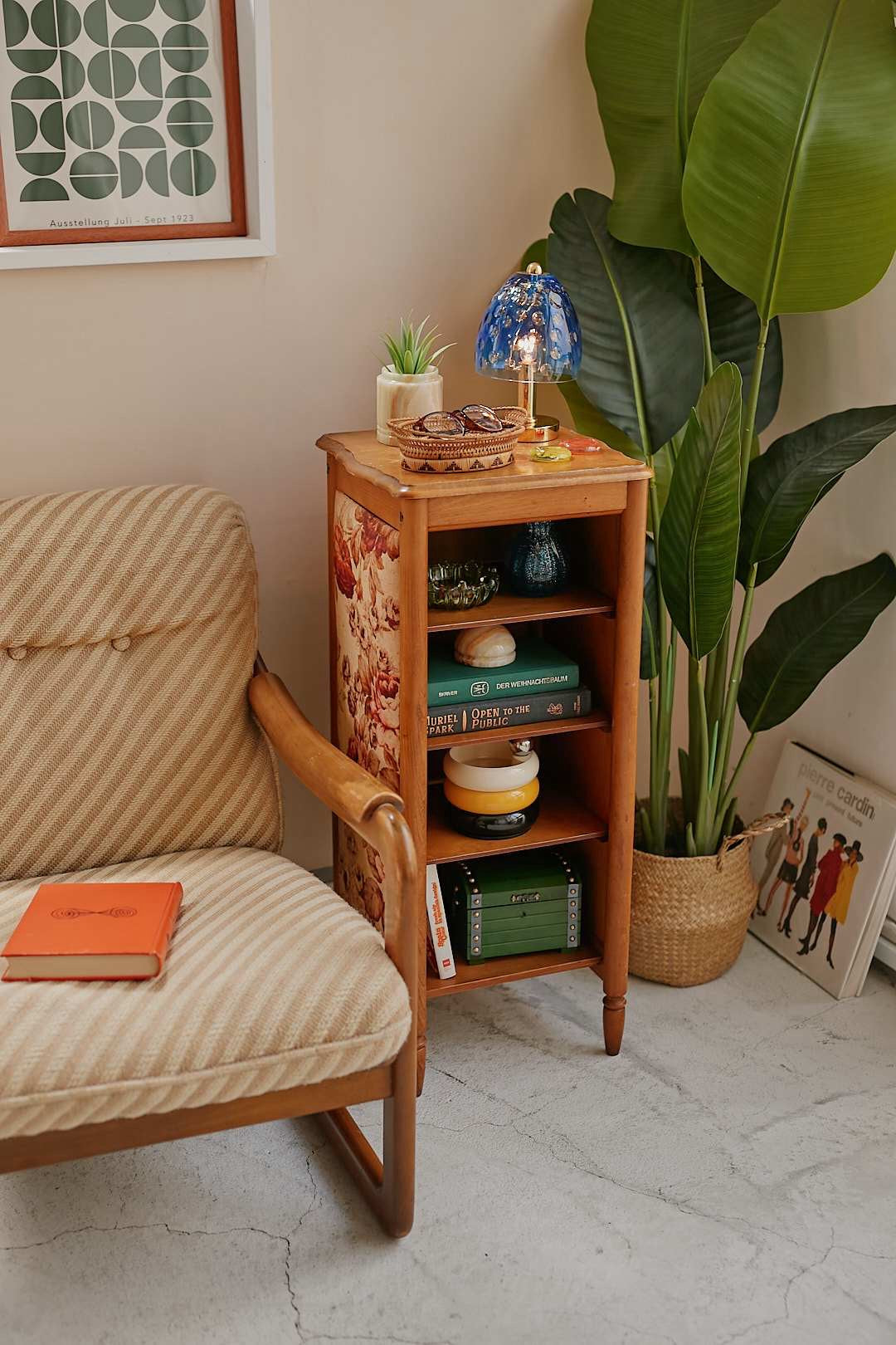 Floral Side Shelf