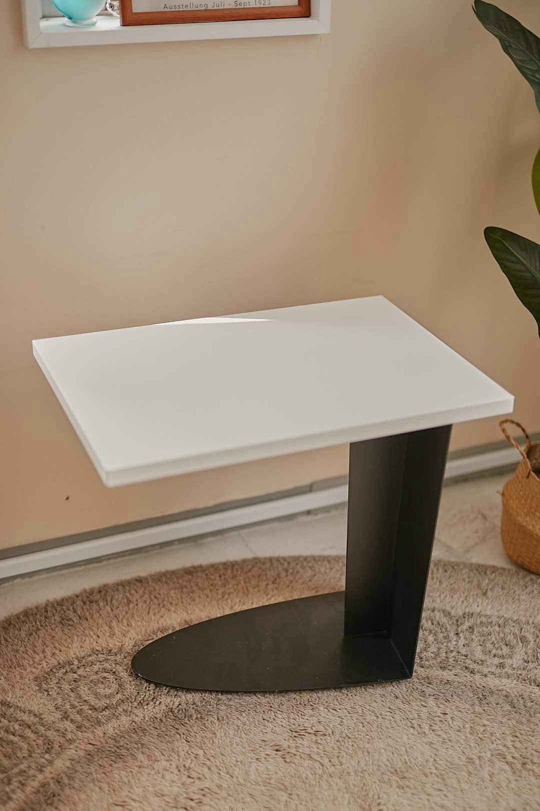 Postmodern White Side Table