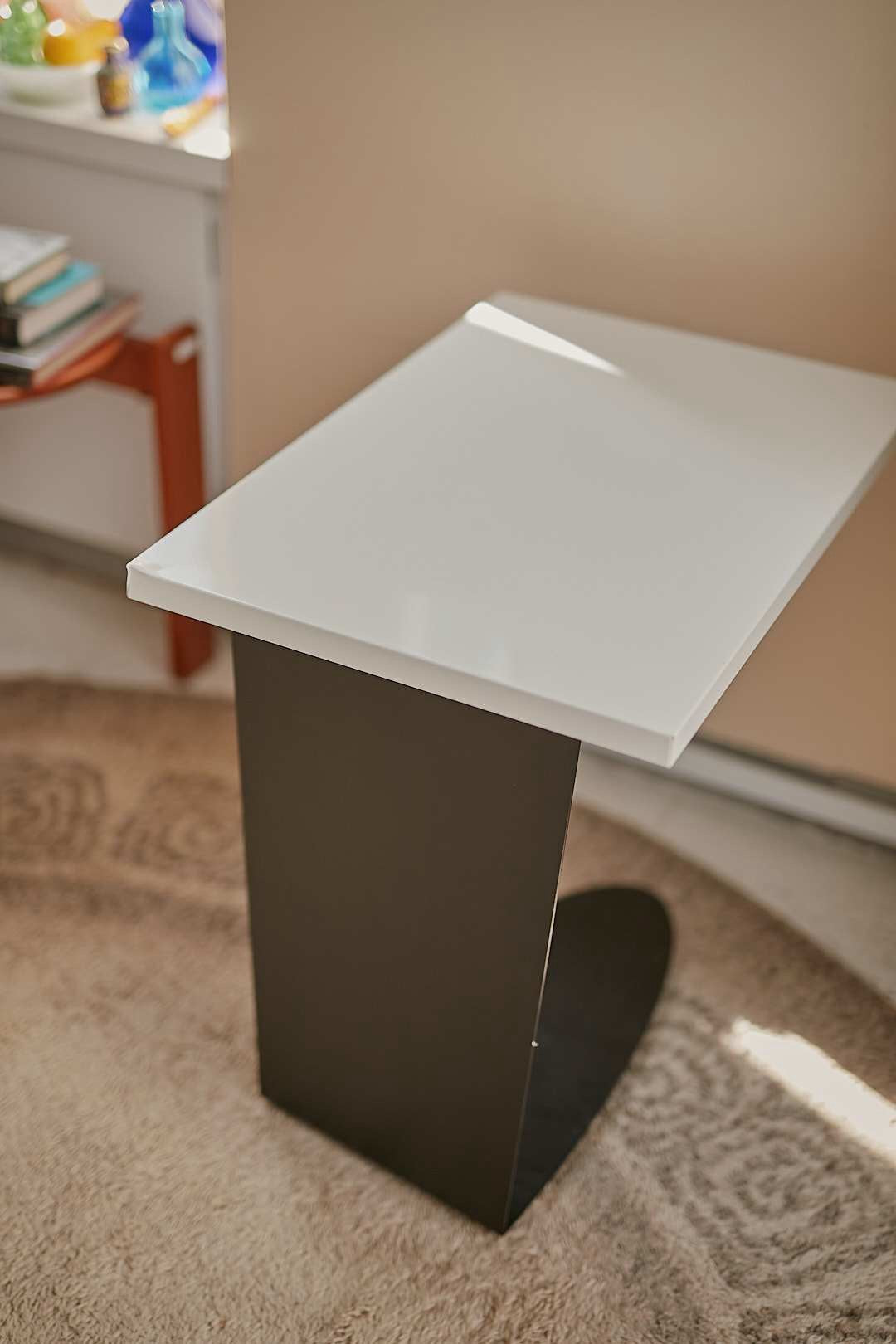 Postmodern White Side Table