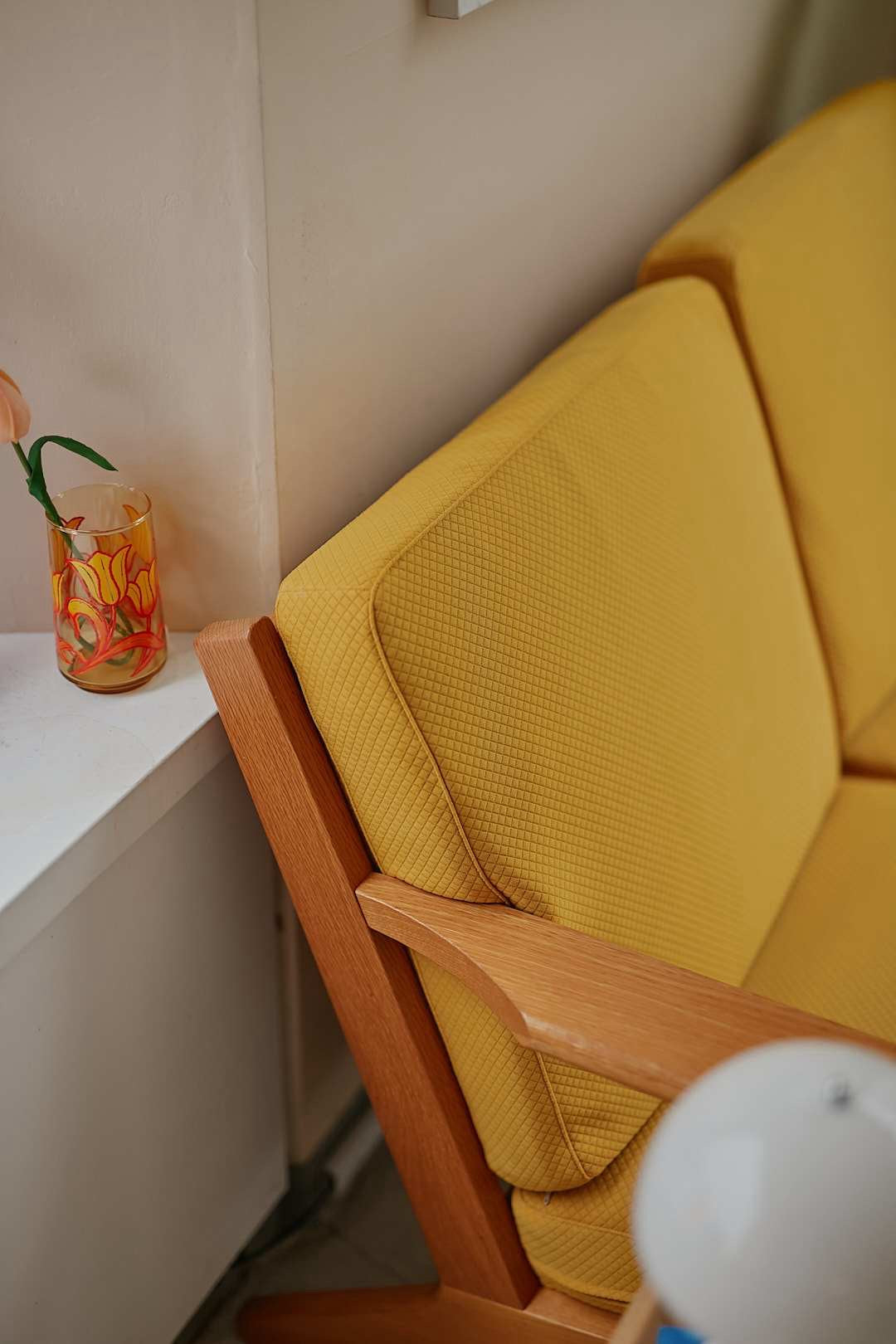 unico Yellow Wood Sofa