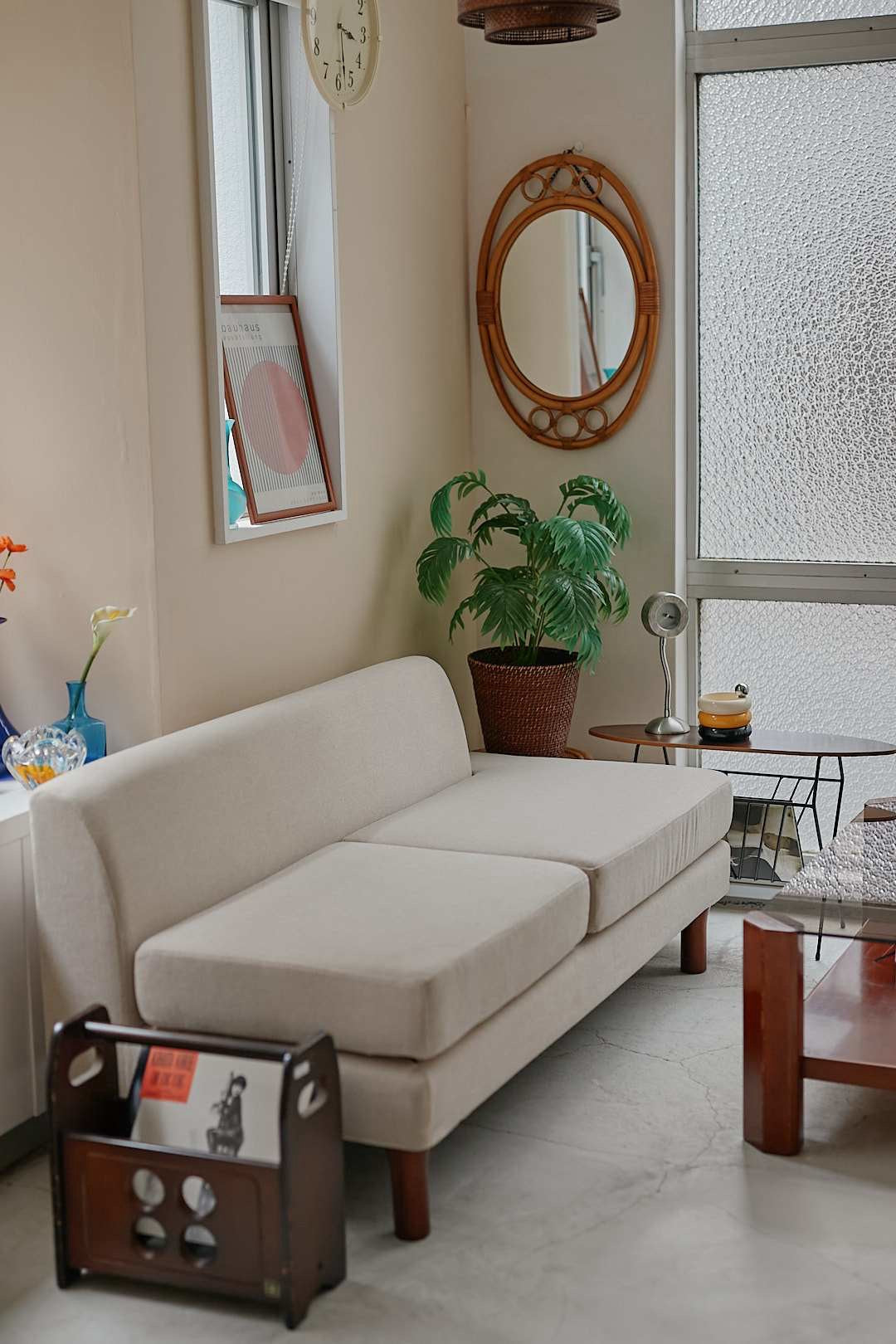 Ivory Square Low Sofa