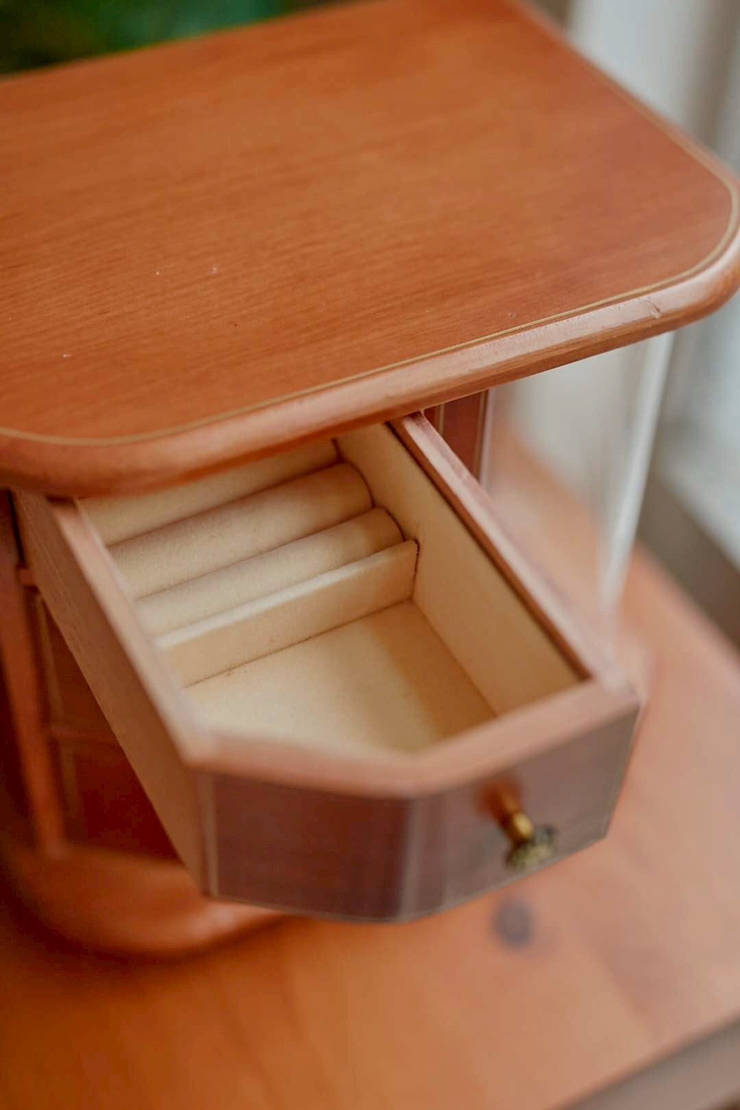 Wood jewelry cabinet