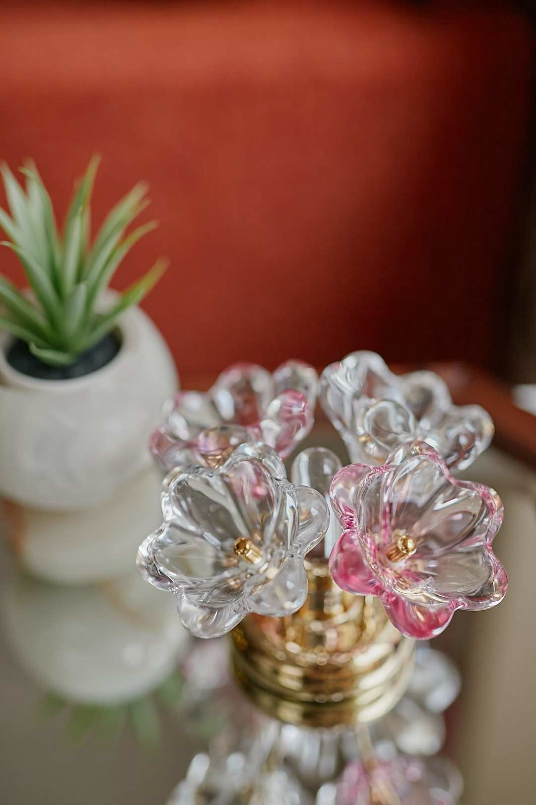 HOYA Crystal フラワーガラスランプ