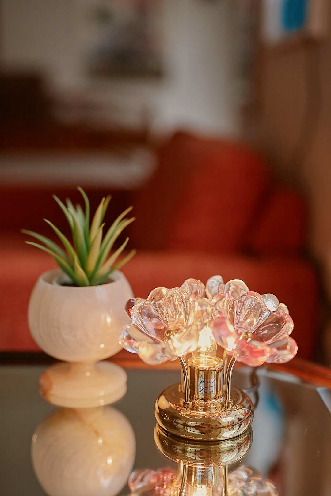 HOYA Crystal フラワーガラスランプ