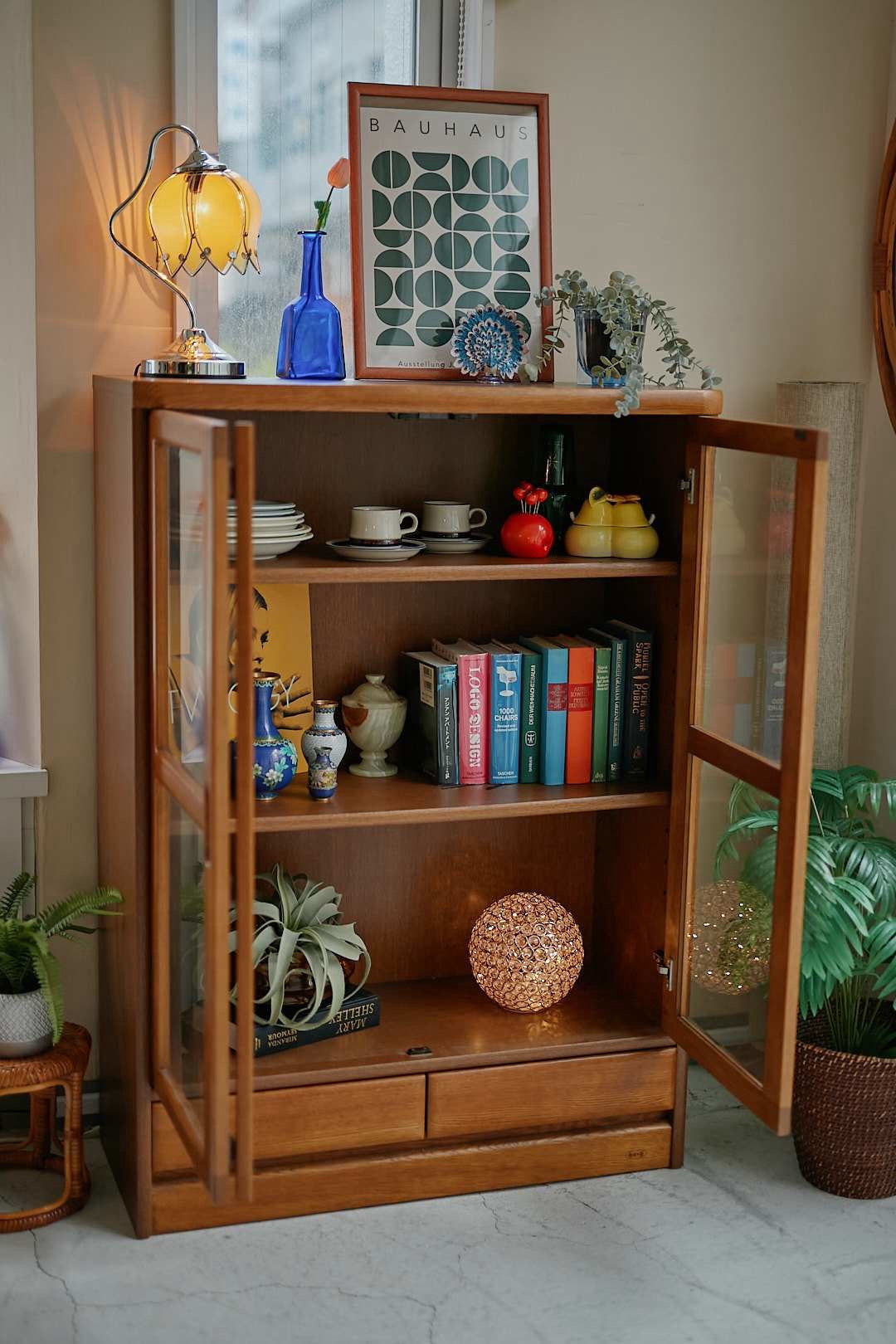 浜本工芸 Natural Oak Glass Shelf