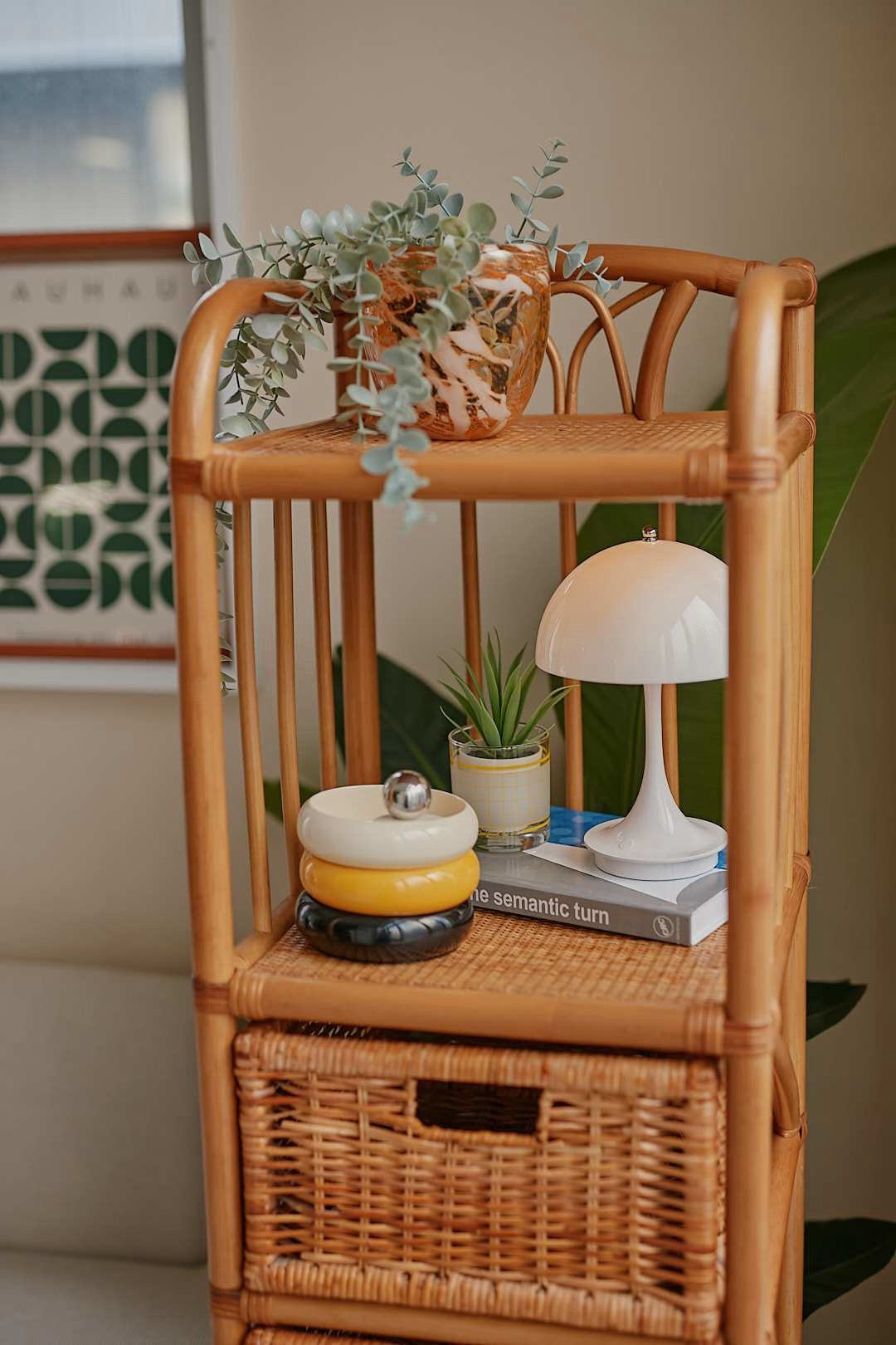 Rattan Basket Shelf