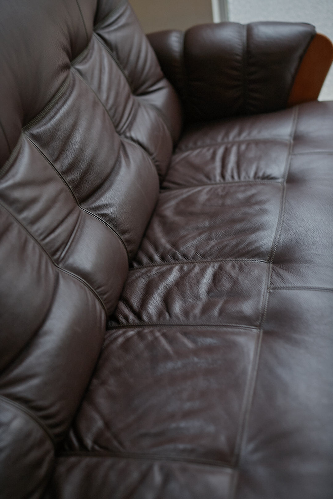 Brown Warm Leather Sofa