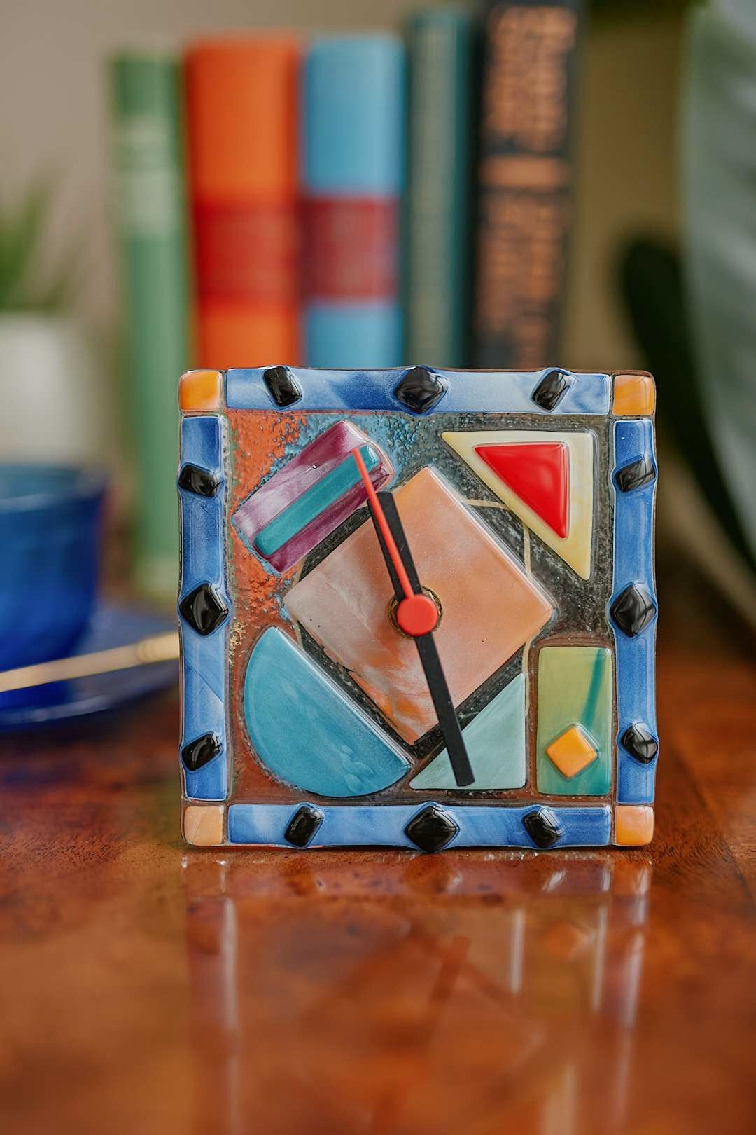 Murano Geometric Glass Clock