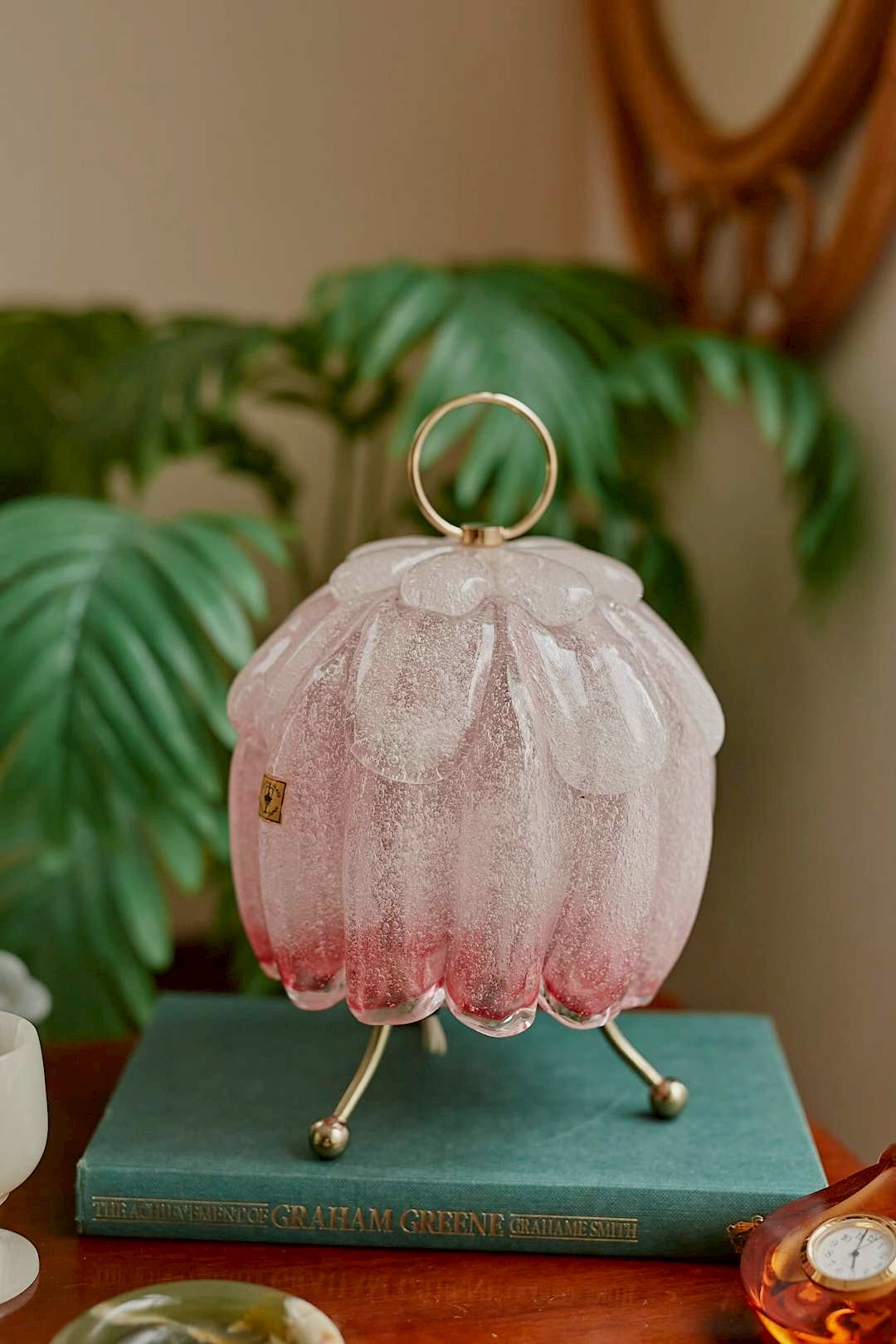 Pink Bubble Glass Lamp