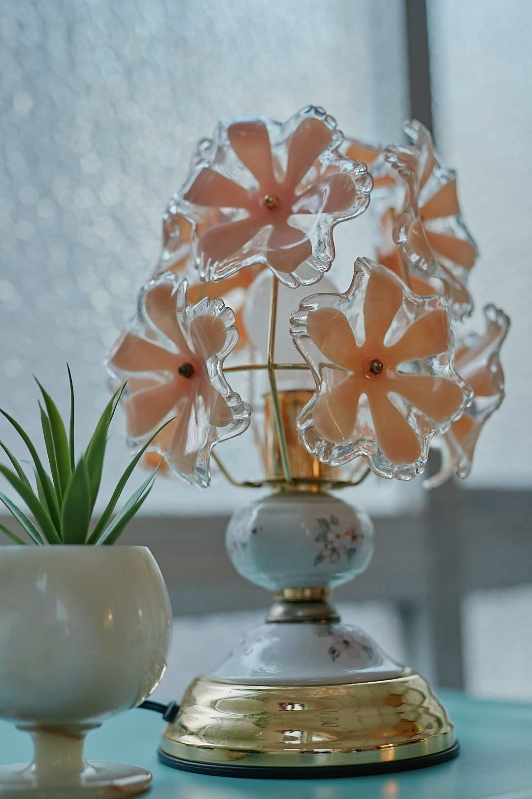 Peach Flower Touch Lamp