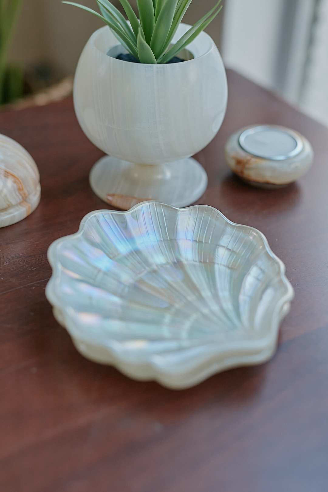 Aurora Shell Glass Tray